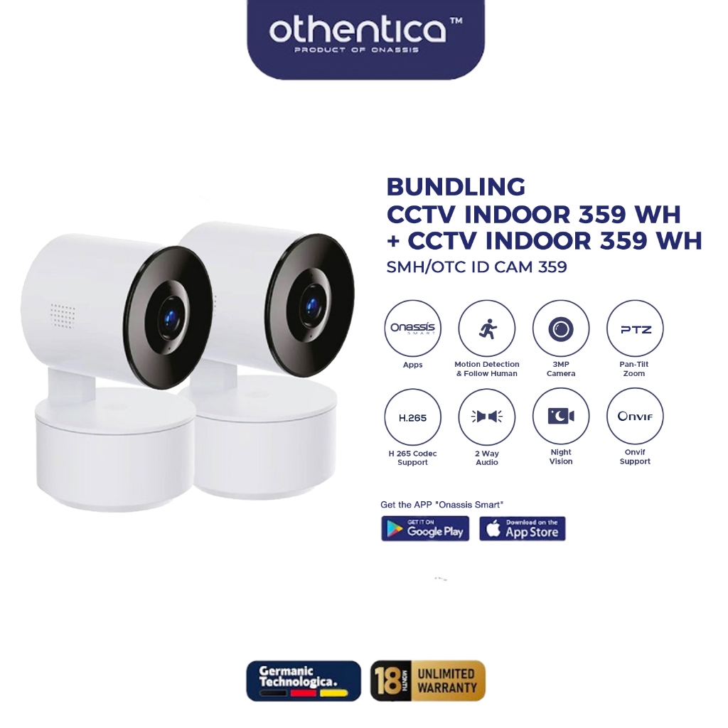 Othentica Smart Bundling CCTV Indoor 359 WH 2Pcs