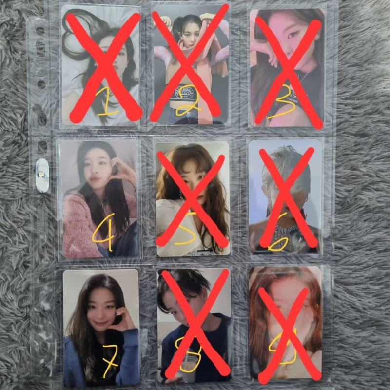 wts seulgi artbook pc smcu badge ar ticket kms photopack sg22 lenti holo finale posterbook popice he