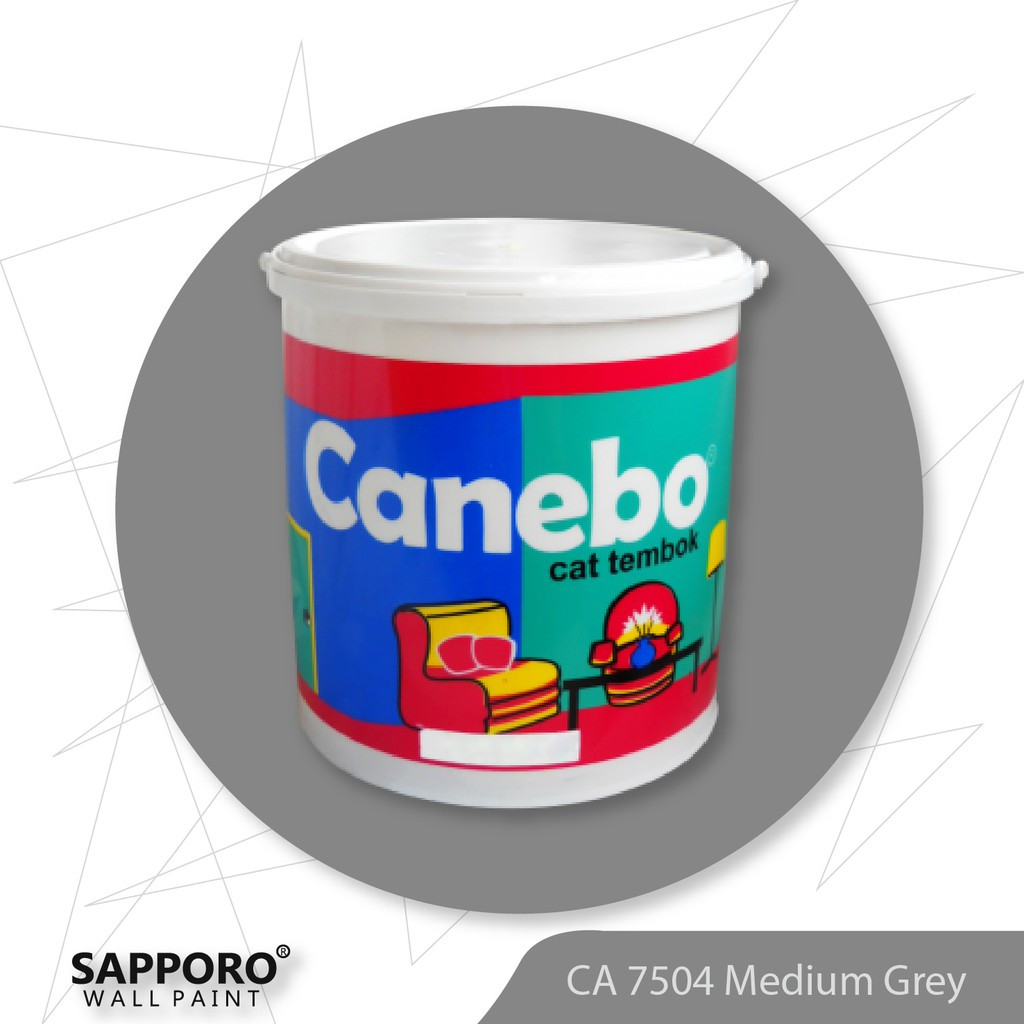 Cat Tembok Canebo Medium Grey 5KG Cat Tembok Terbaik Termurah