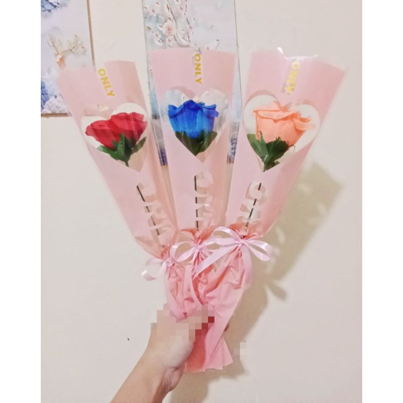 BUKET BUNGA SATUAN | BUKET BUNGA MAWAR 1 TANGKAI | BUNGA MAWAR