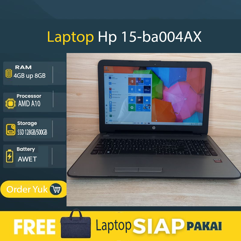 Laptop Hp 15-ba004AX AMD A10 8GB 1TB Windows10