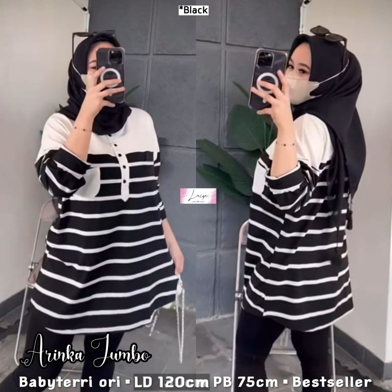 Blouse jumbo wanita korean style terbaru. Blus kekinian.  Alfan by Epie Arika mina top laiqa