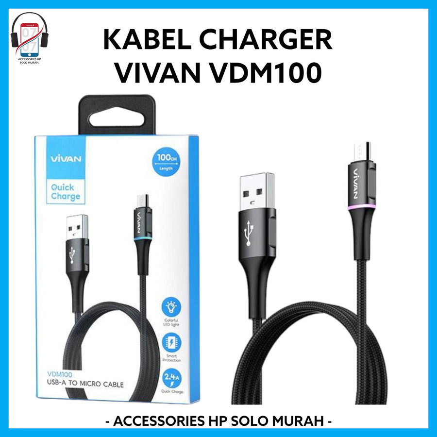 KABEL CHARGER VIVAN VDM100 MICRO USB