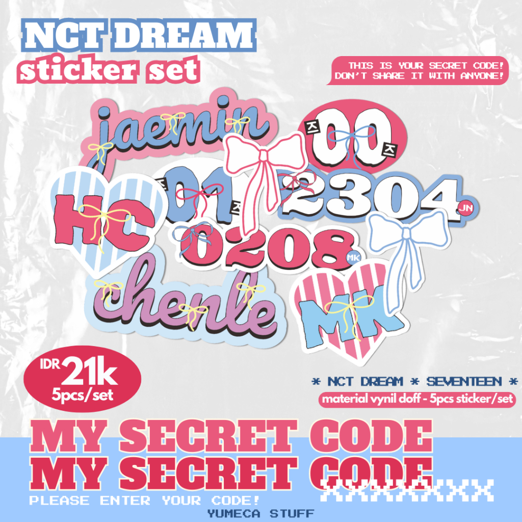 

(min. co 15k) DREAM SECRET CODE STICKER SET