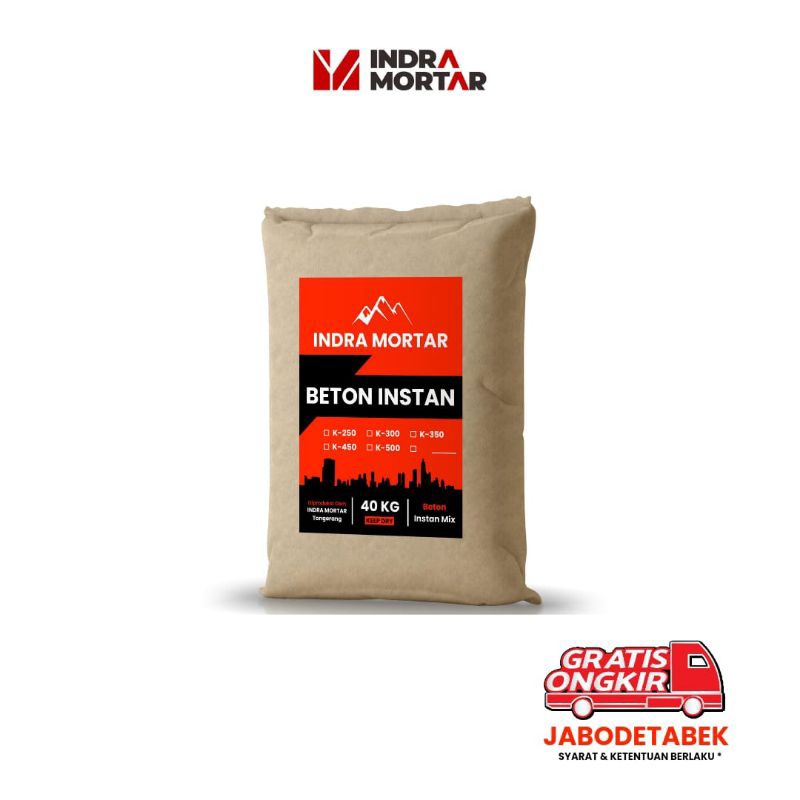 Semen Instan Mortar | Beton Instan | Beton Mix | K-250, K-300, K-350, K-400, K500 | Indra Mortar