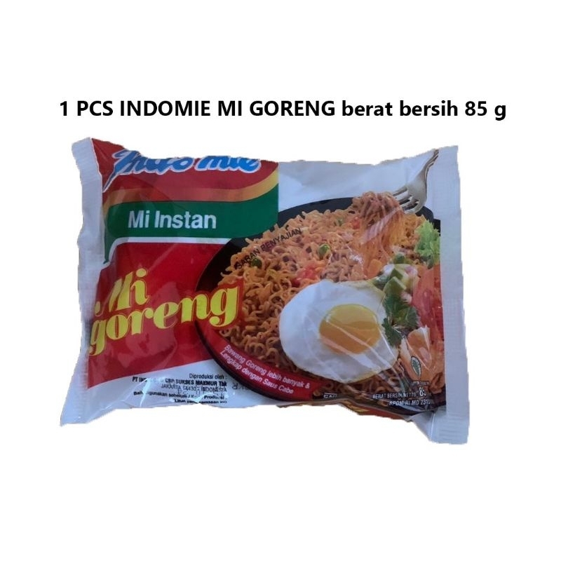 

1 PCS INDOMIE MI GORENG berat bersih 85 g