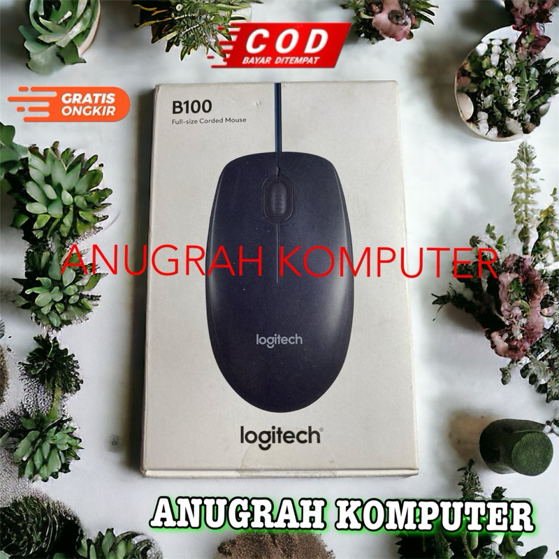 Logitech Wired Mouse - B100 - Black ORIGINAL / Mouse Logitech