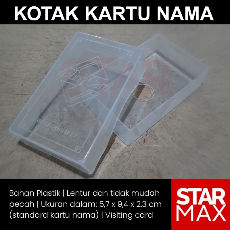 

Kotak Kartu Nama Plastik Bening Visiting Card | per pcs