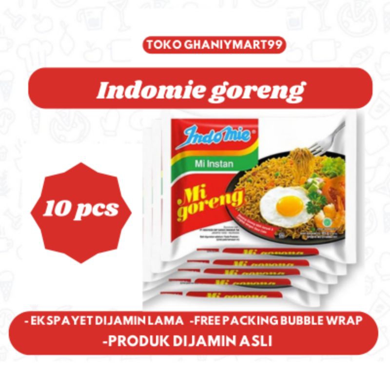 

Indomie goreng 10 pcs bungkus