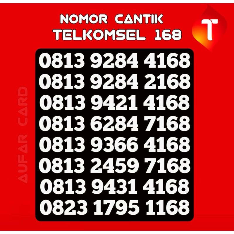 Nomor cantik telkomsel 168 nomor cantik jogja