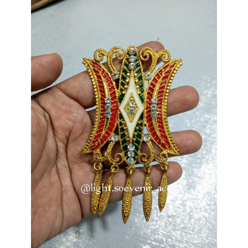 Bros Pintu Aceh Ukuran Besar/Bros Aceh Aksesoris Jilbab/Bros Kebaya/Aksesoris Pengantin Aceh