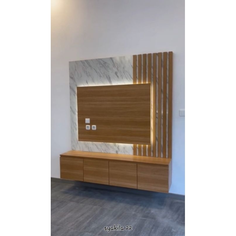 Backdrop TV minimalis / Backdrop TV Custom / Backdrop TV HPL