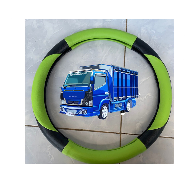 bungkus stir sarung stir truk canter umplung ragasa traga dsb hijau hitam