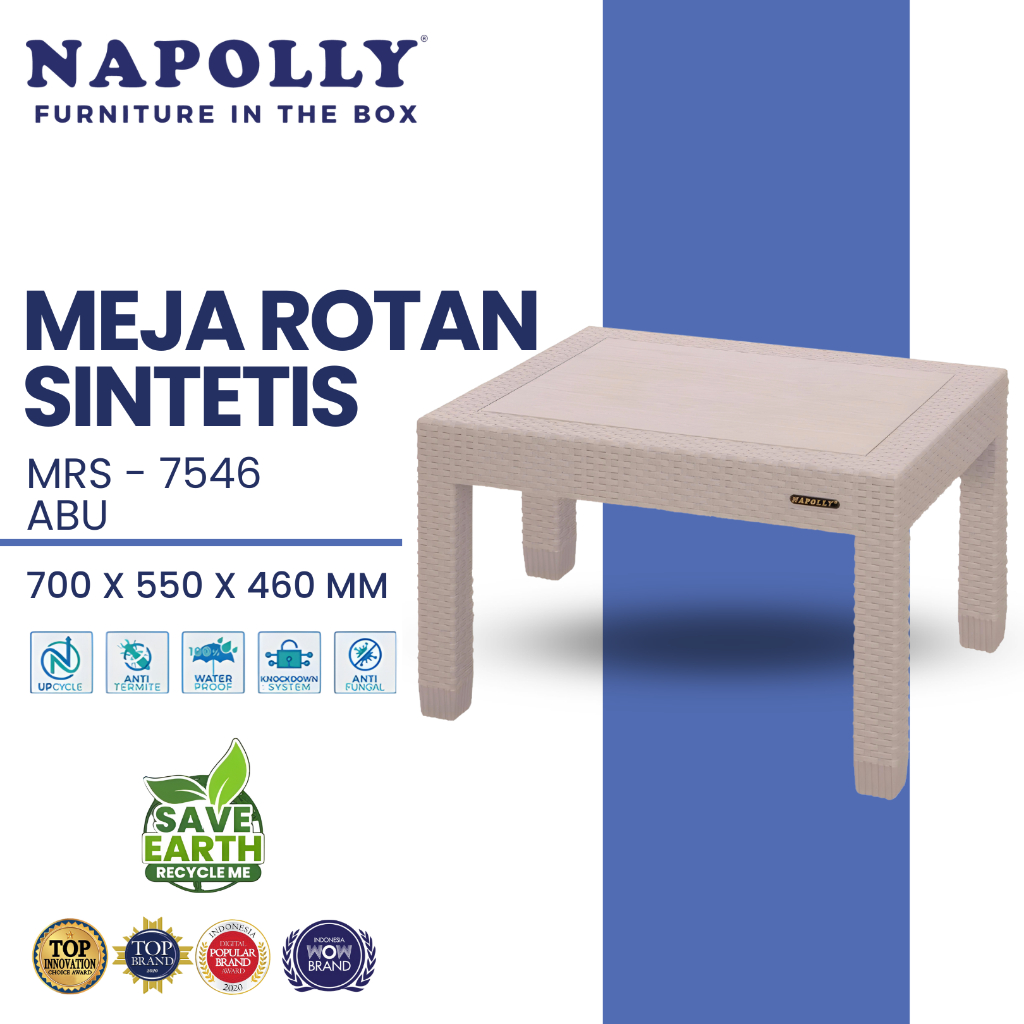 Napolly Meja Rotan Sintetis - MRS - 7546 (Knockdown)