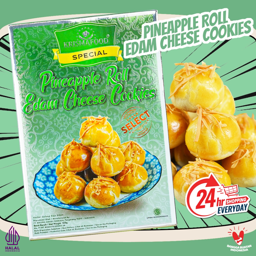 

PINEAPPLE ROLL EDAM CHEESE COOKIES (G)