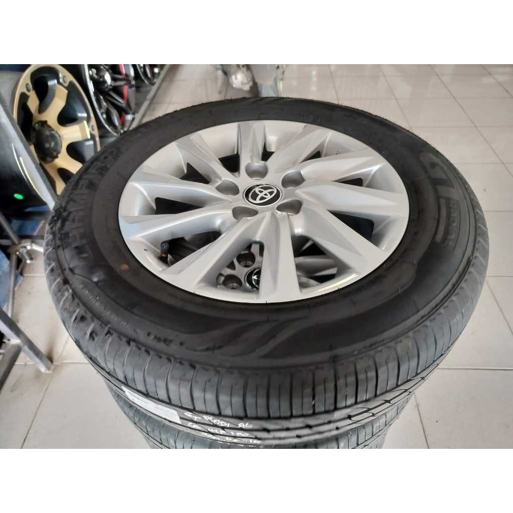 PELEK ORIGINAL MURAH BEKAS MOBIL INOVA ZENIX RING 16 LEBAR 6 INCH HOLE 5 X 114,3 OFFSET 40 WARNA SIL