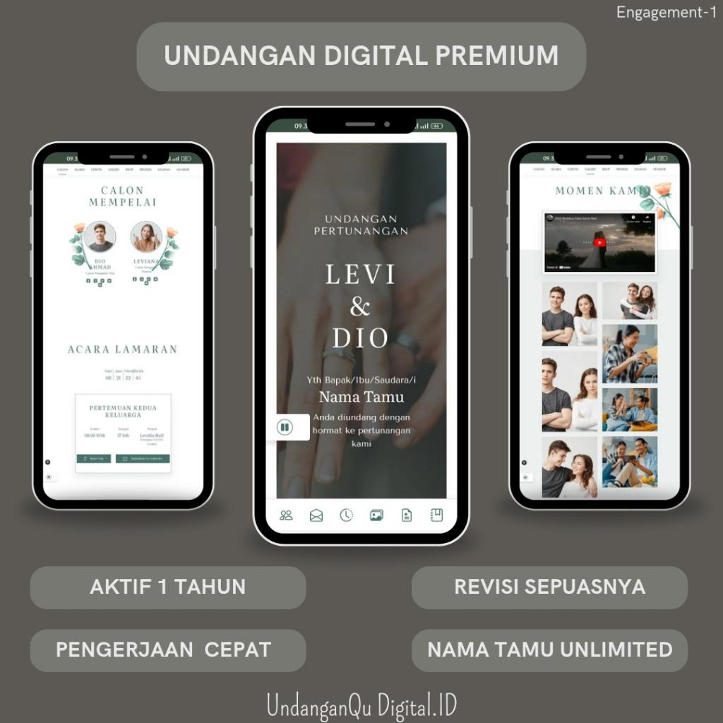 Undangan Engagement Digital Website Pernikahan Spesial