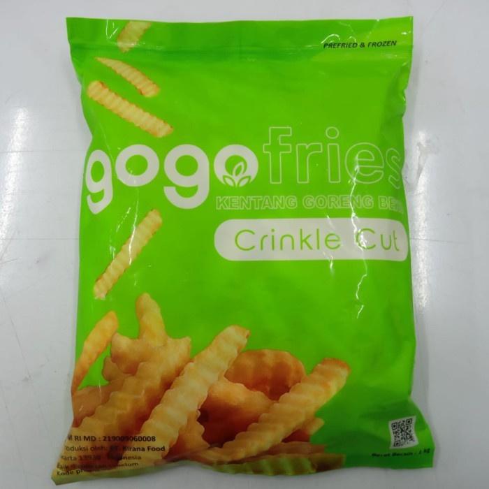 

Gogo Fries Crinkle Cut Kentang Goreng French Fries Frozen 1kg