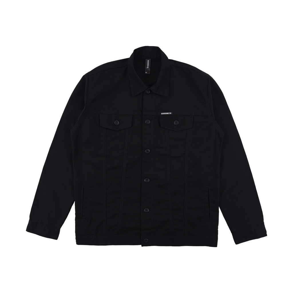 ROUGHNECK TJ001 BLACK GORGEOUS TRUCKER TWILL JACKET