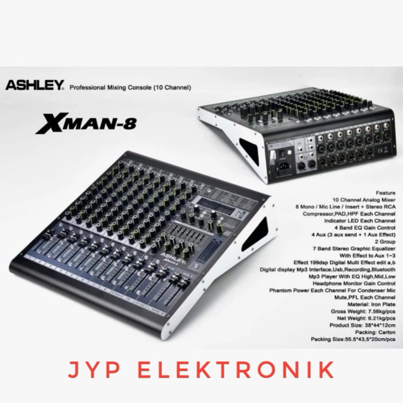 MIXER AUDIO ASHLEY XMAN 8 / ASHLEY XMAN8 / ASHLEY X MAN 8 ORIGINAL NEW