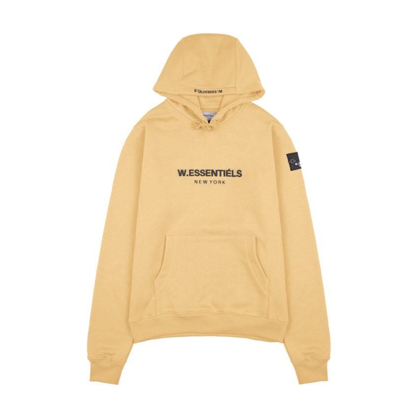W Essentiels New York Hoodie Oversize Mid Logo Tan - 100% ORIGINAL RESMI