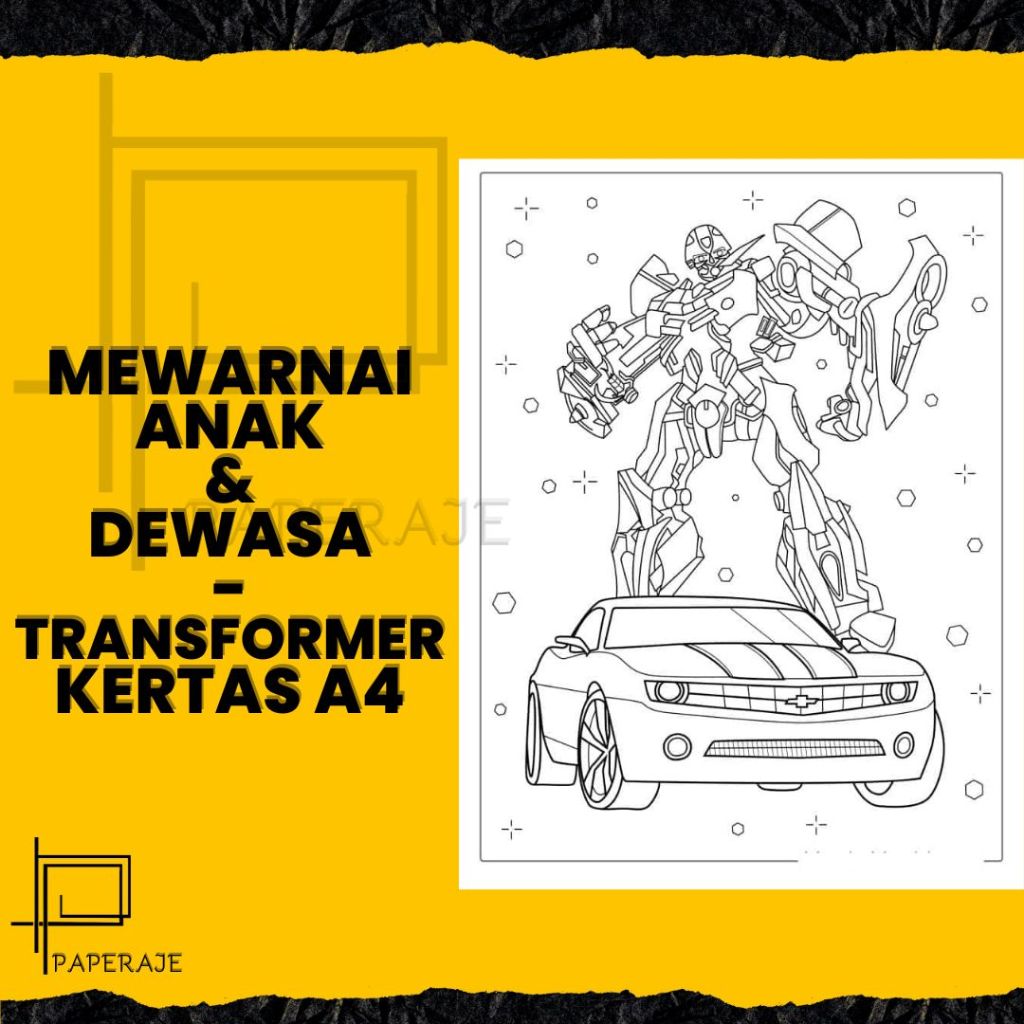 

Gambar Mewarnai Paket 50 Lembar Anak & Dewasa Tema Transformers Robot Mobil