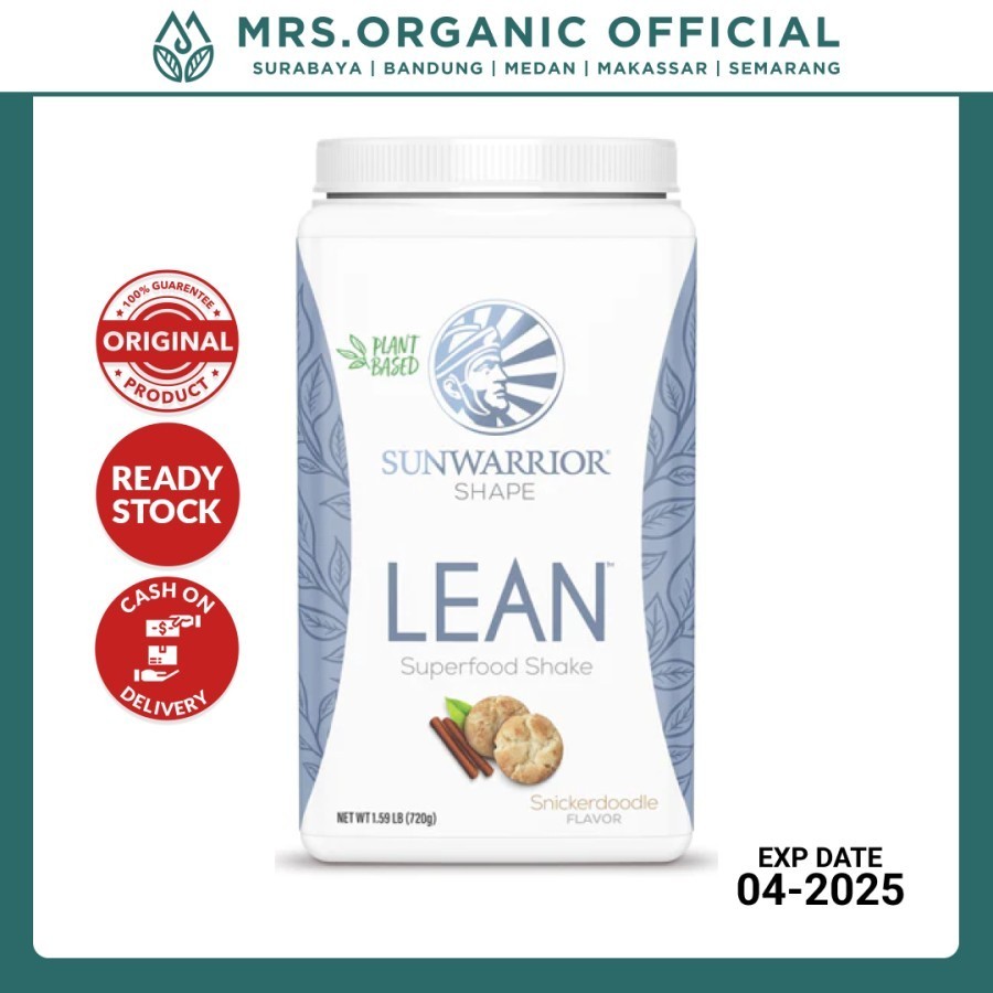 

Sunwarrior Lean Meal Illumin8 Snickerdoodle 720gr - Minuman Multigrain Hotto Serat Rasa Cookies
