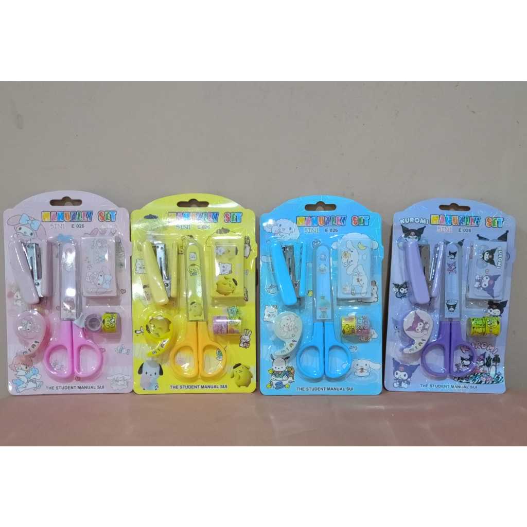 

5IN1 MANUALLY SET ALAT TULIS SET LENGKAP GUNTING SET ATK KANTOR SET LENGKAP STATIONERY SET ALAT TULIS KANTOR 5IN1 SANRIO STATIONARY SET