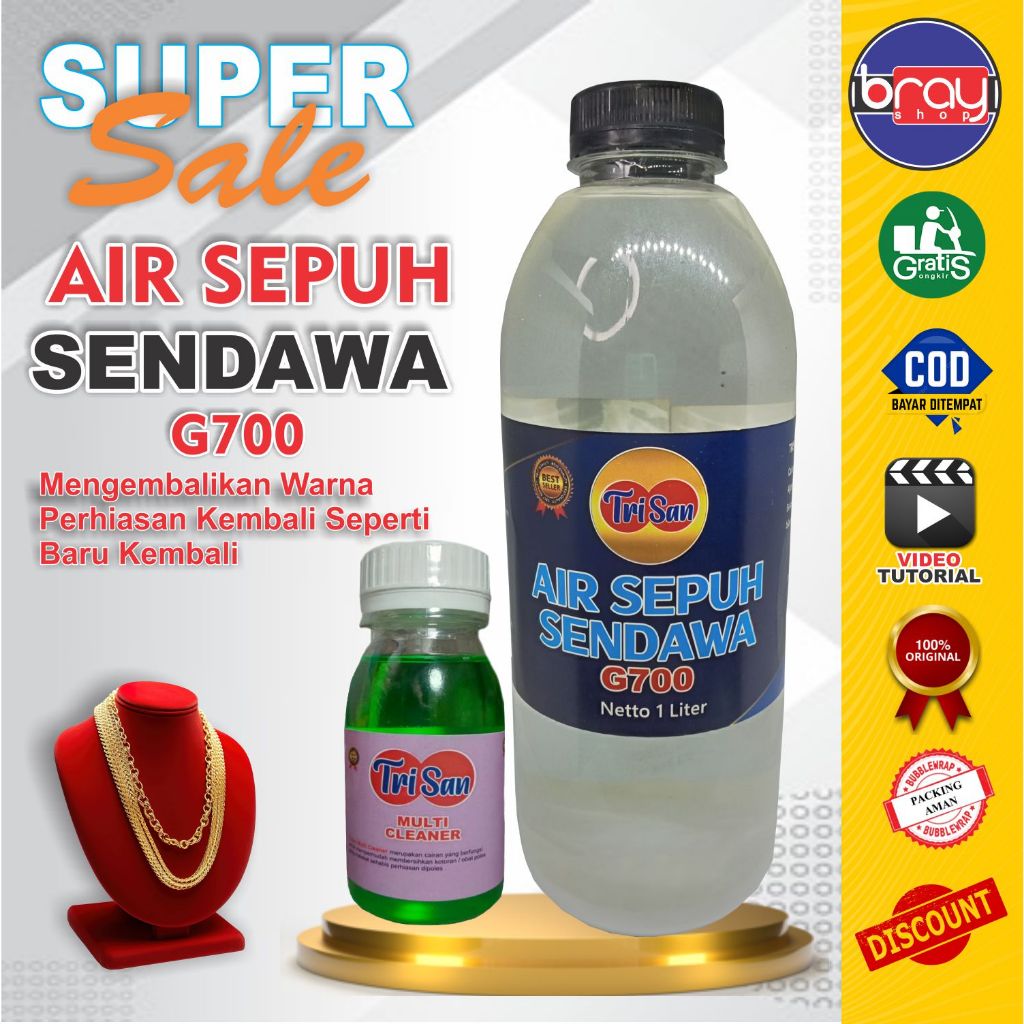 Air Sepuh Sendawa G700 Sepuhan Pembersih Perhiasan Emas 24K Perak Silver Xuping Titanium Imitasi