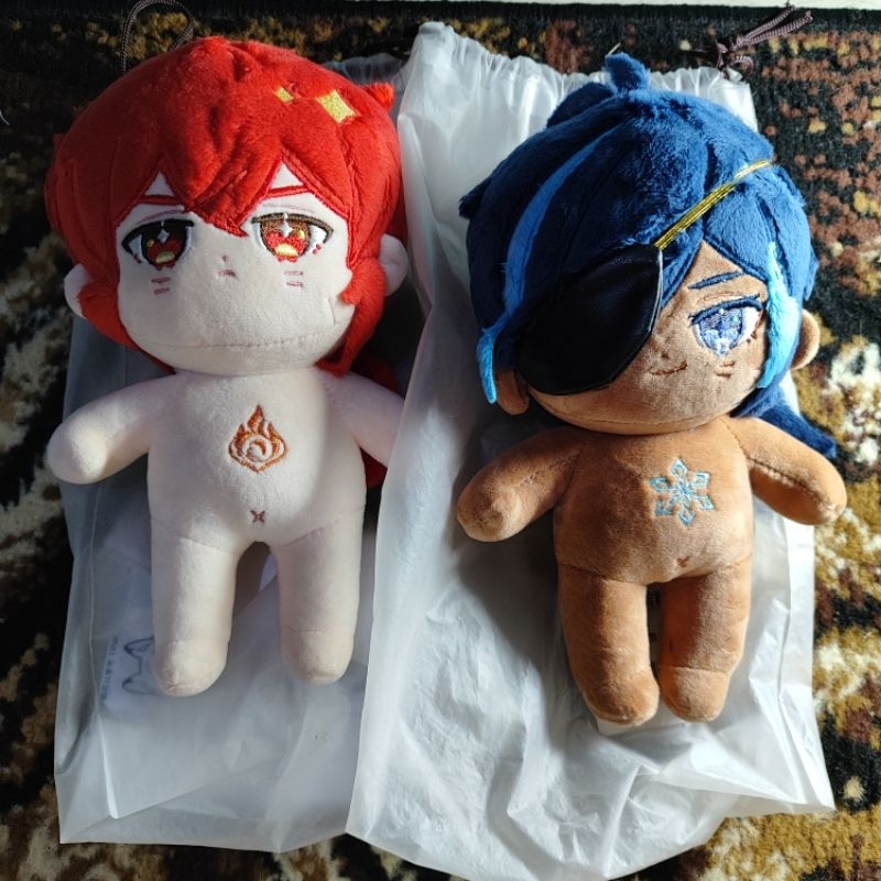 kolpri genshin omodoki plush doll diluc & kaeya