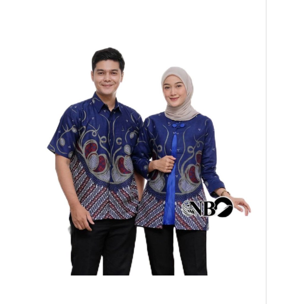 New BajuBatik Pria Wanita Modern Murah Biasa Kerja Kombinasi Model BOLERO Motif MAHALINI