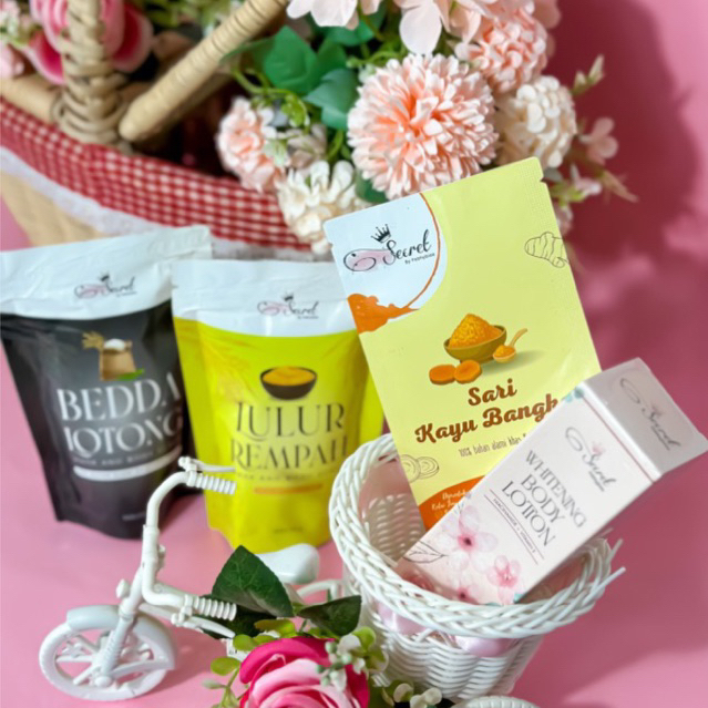 Paket lulur viral /bedak Lotong dan lulur rempah bubuk Secret by Febhybiee
