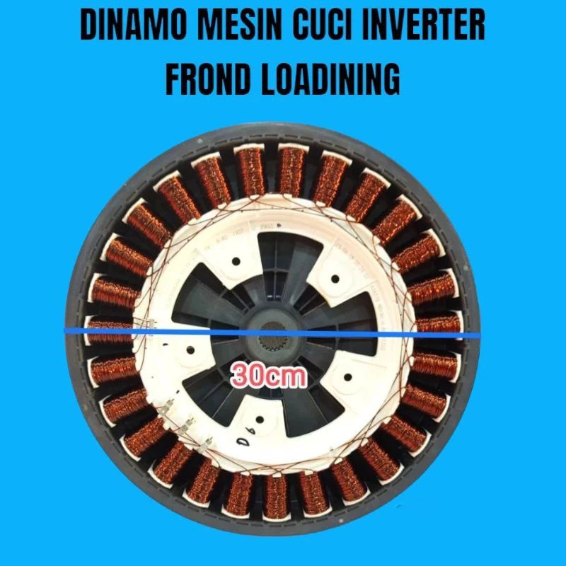 Spul Dinamo Mesin Cuci Inverter Front Loading Sanyo Motor DirectX Stator