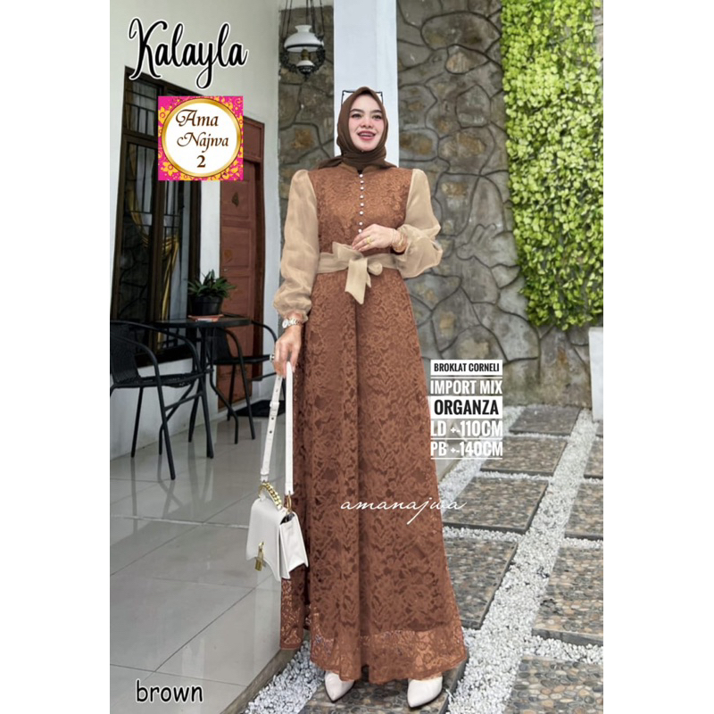 GAMIS DRESS KALAYLA ORIGINAL BY AMA NAJWA