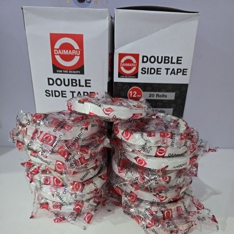

double tape daimaru ½inch 12mm x 12yard (SATUAN)