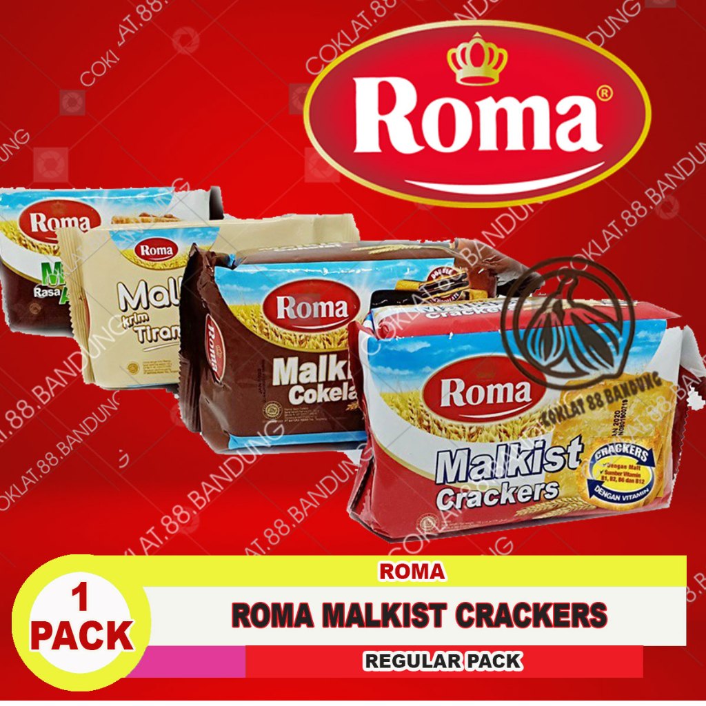 

ROMA MALKIST CRACKERS, MALKIST ROMA COKLAT ABON KEJU, ROMA BISKUIT