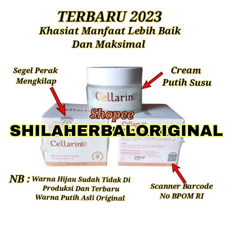 PALING LARIS CELLARIN ASLI ORIGINAL CREAM PEMUTIH DAN ANTI AGING AMAN BPOM 100% ASLI