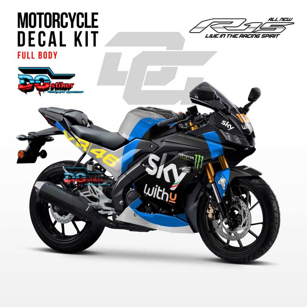 Decal Sticker R15 V3 Sky Racing 2020 DG Stiker