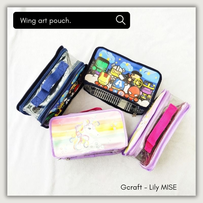 

wing texa pencil case - tempat pensil mika - kotak pensil - art case