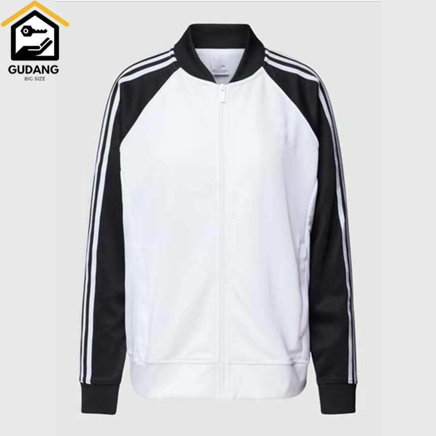 JAKET BOMBER JAKET PRIA RESLETING OVERSIZE TRACKTOP PUTIH HITAM S-6XL BOMBER JUMBO