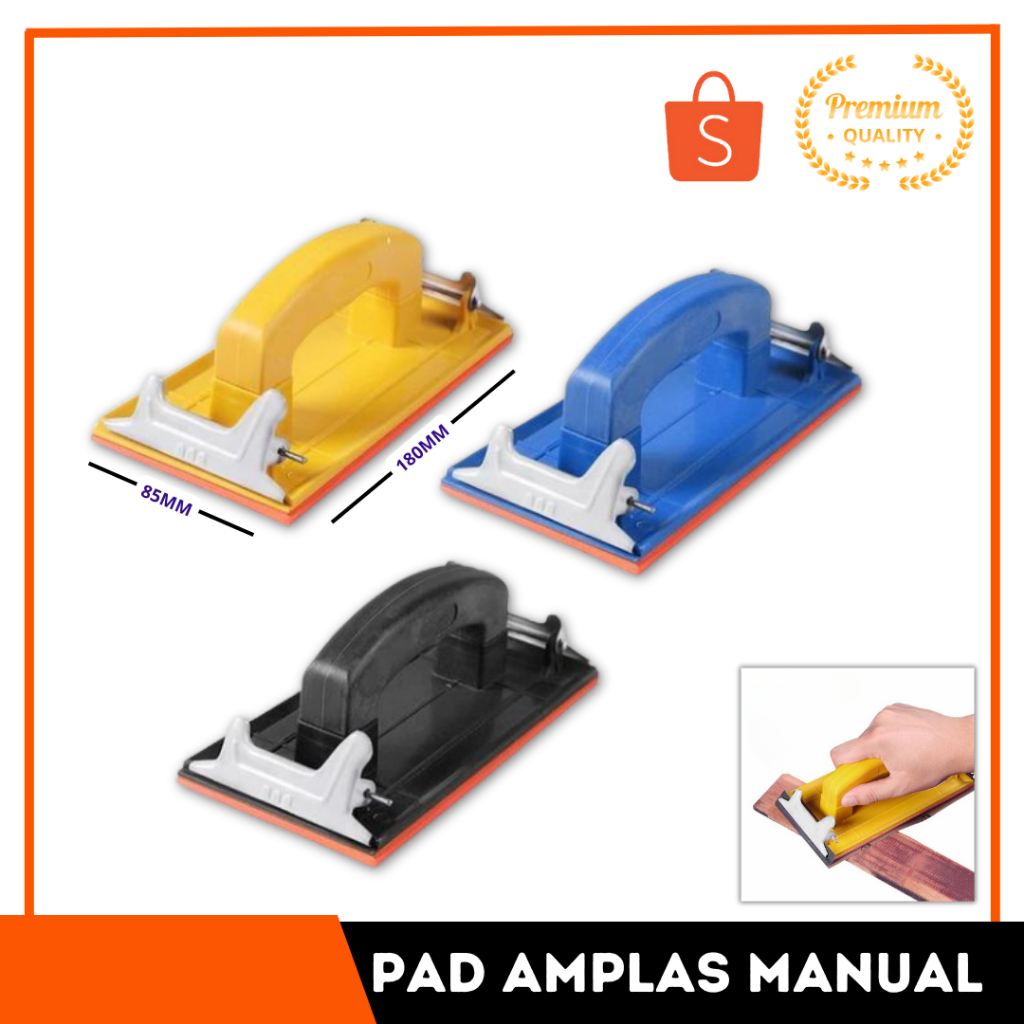 Tatakan Amplas Manual Kotak Sandpaper Holder Gagang Pad Amplas Kotak Manual Amplas Kotak Alat Sander
