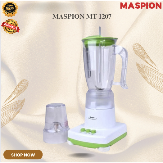 MASPION BLENDER MT 1207 BLENDER 2 IN 1/MT1207/MT-1207/BLENDER PLASTIK ORIGINAL MASPION/GARANSI RESMI