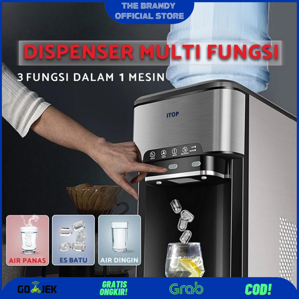 ITOP Dispenser Mesin Es Multifungsi 3 in 1 Air Panas Air Dingin Es Batu
