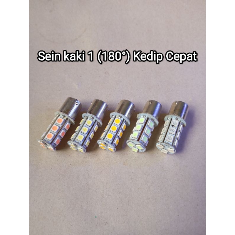 Sepasang (2 pcs) Lampu sein mobil kaki 1 (180°) kedip cepat