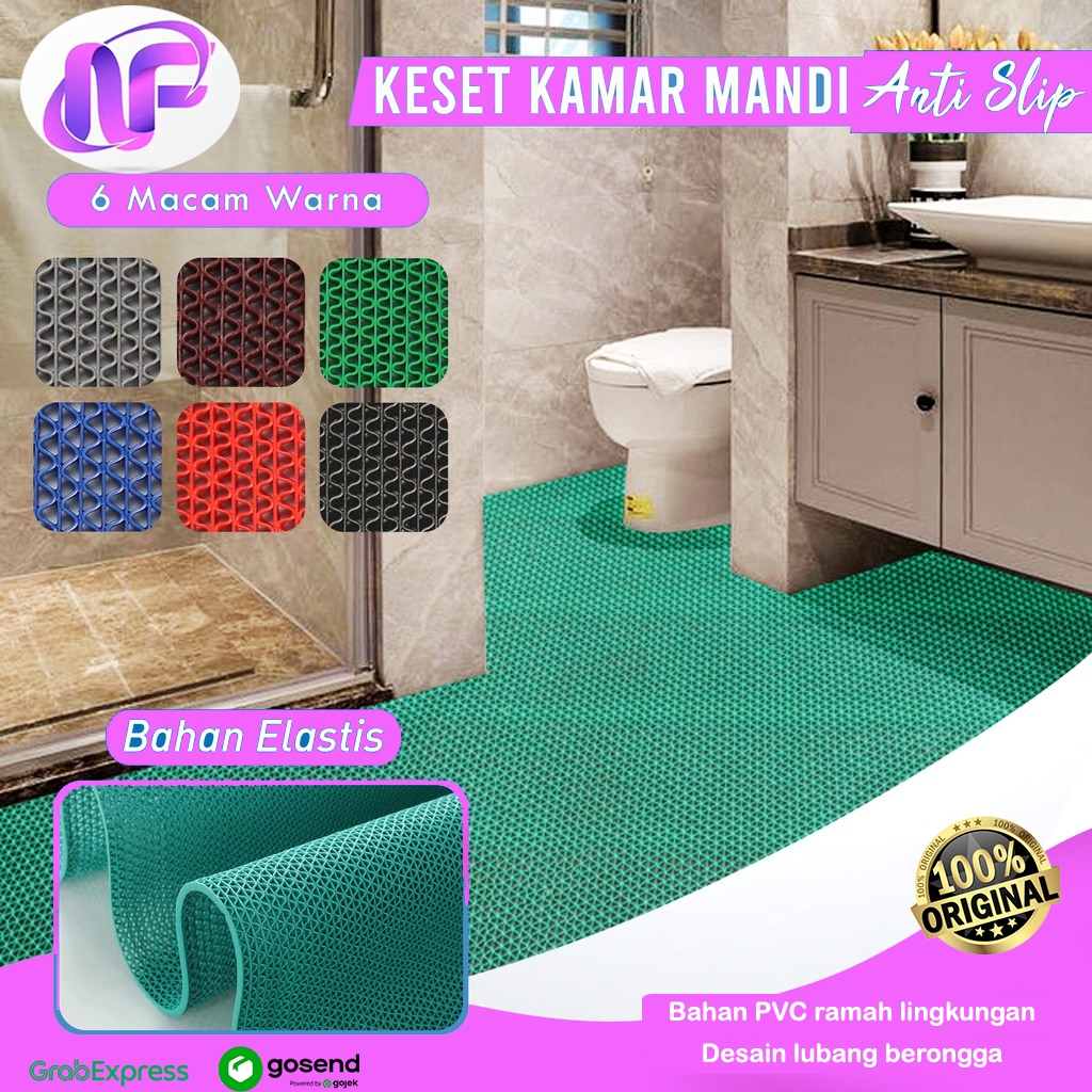 arpet Anti Slip Kamar Mandi Besar Ukuran 50cm x 120cm Jumbo Keset Ruang Tamu Karpet Alas Lantai Tera