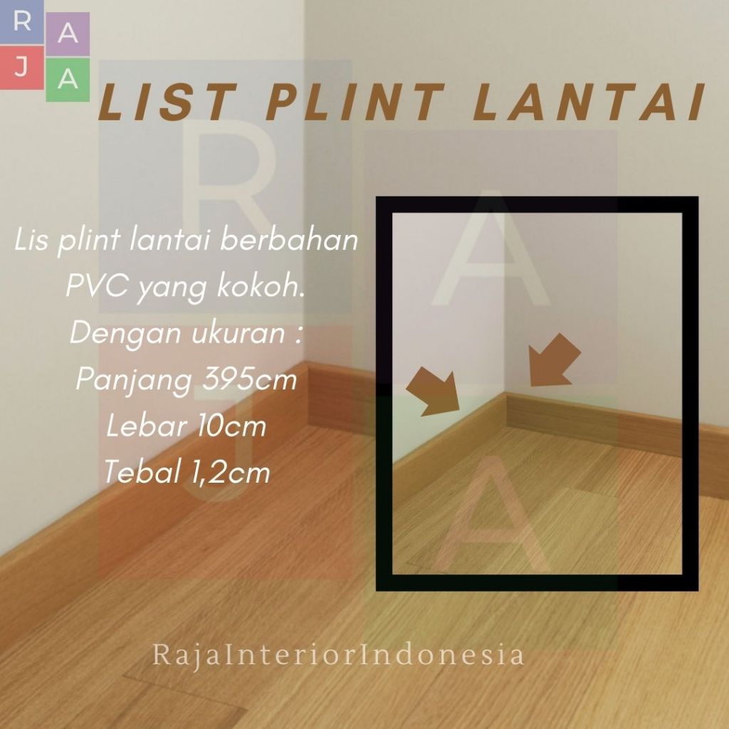 List Plint Lantai Dinding Bawah Plank PVC Kayu