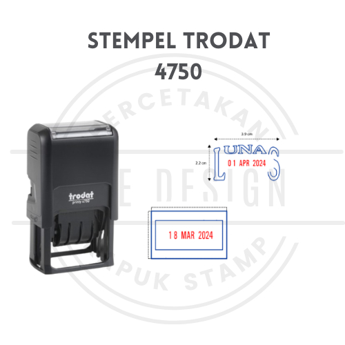 

Trodat 4750 / Stempel Tanggalan 2 Warna