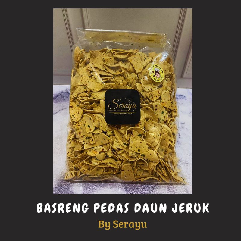 

1 KG Basreng Pedas Daun Jeruk by serayu khas sukabumi kemasan