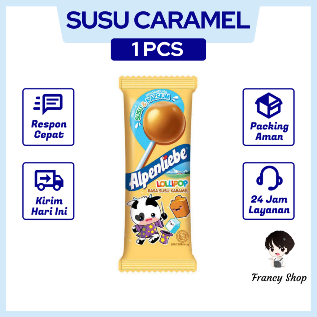 

Permen Lolipop Alpenliebe Lolly Susu Caramel 1 Pcs