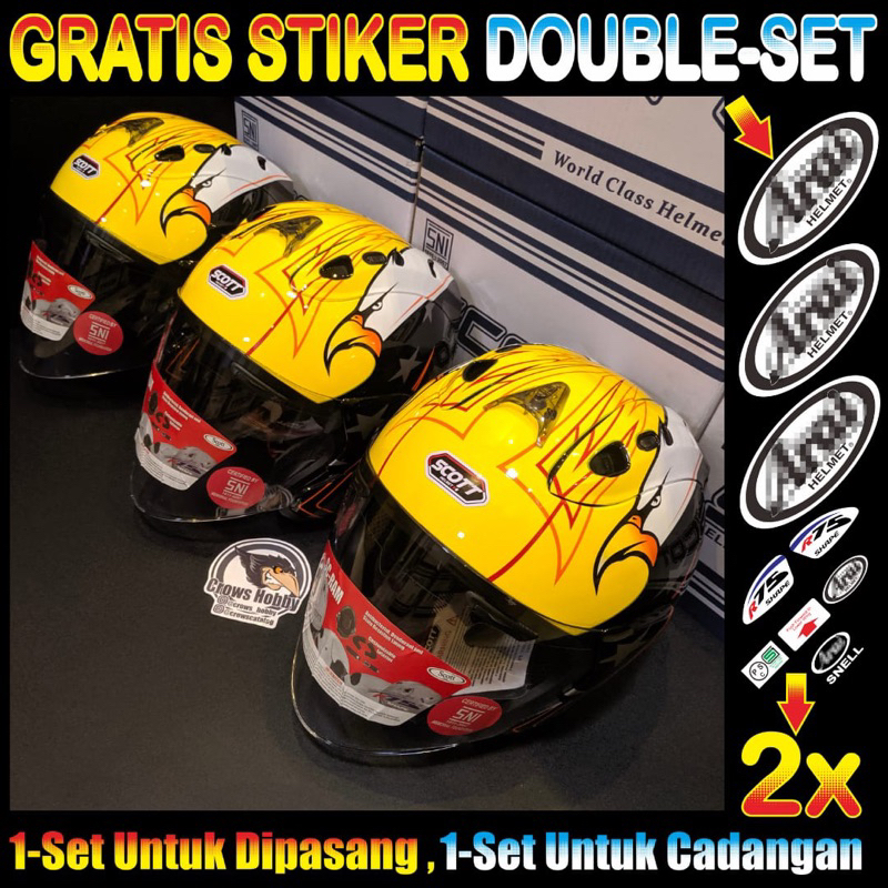 HELM SCOTT VZ RAM SZ RAM 4 Motif Kenny Robert American Eagle bukan TSR